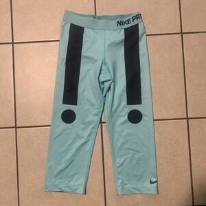 Nike Dri-Fit Women's Small Blue Running Training Yoga Compression Tights